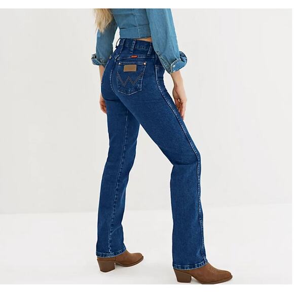 Y2K Wrangler 14MWZG Women's Cowboy Cut Slim Fit Blue Jeans 13x32 - Picture 1 of 10